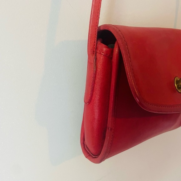 Coach Vintage Red Chrystie Crossbody RARE - Picture 3 of 10